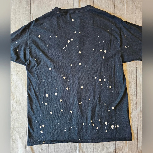 Guns N' Roses Skull Bleached Splatter Graphic Shirt •Size Large• Black Band Tee - Picture 6 of 7